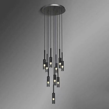 black modern chandelier